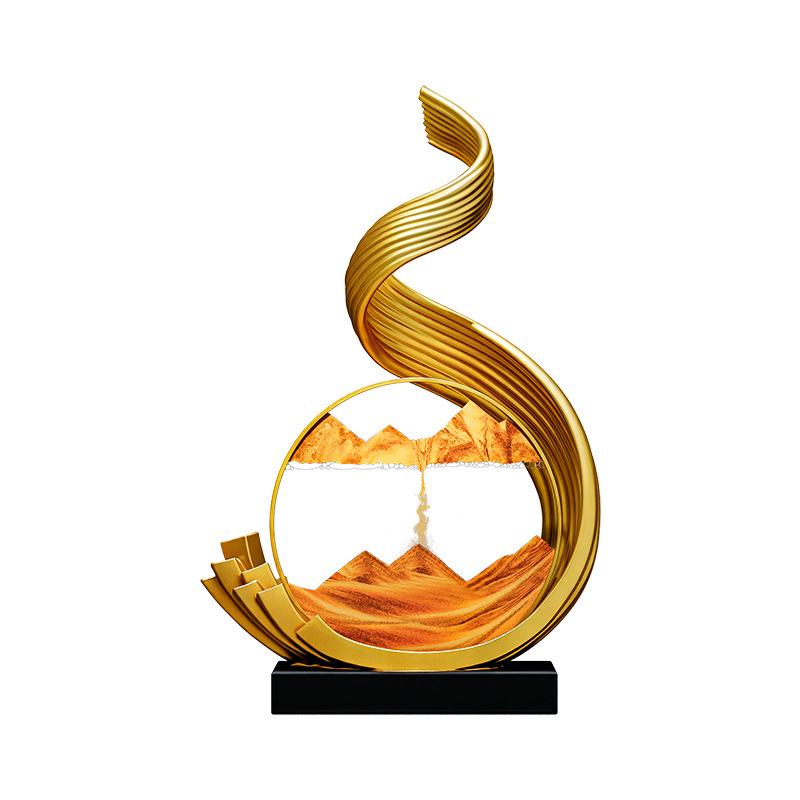 Elegant Flowing Sand Painting Ornament - High-End Decor for Living Room, TV Cabinet, Office, or Housewarming Gift