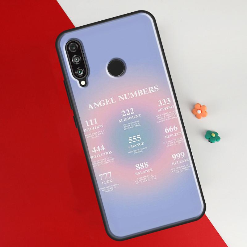 Angel Numbers Case For Huawei Honor 50 P20 P30 P40 P50 Pro Lite P Smart Z 2019 2021 Nova 5T Phone Cover