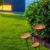 Rain Collectors, Rusty Bird Feeder Set Of 3 For Outdoor Garden Decoration, Insect Watering Station