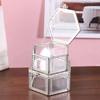 Hexagon Transparent Glass Storage Box Jewelry Ring Earring Beads Coins Display Case Keepsake Organizer Tabletop Container