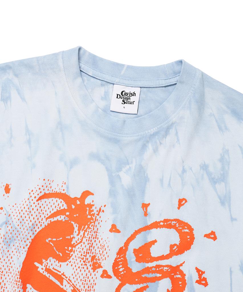 CAVISH Overdyed Roar Ss Tee Blue(Cv2Emut504A)