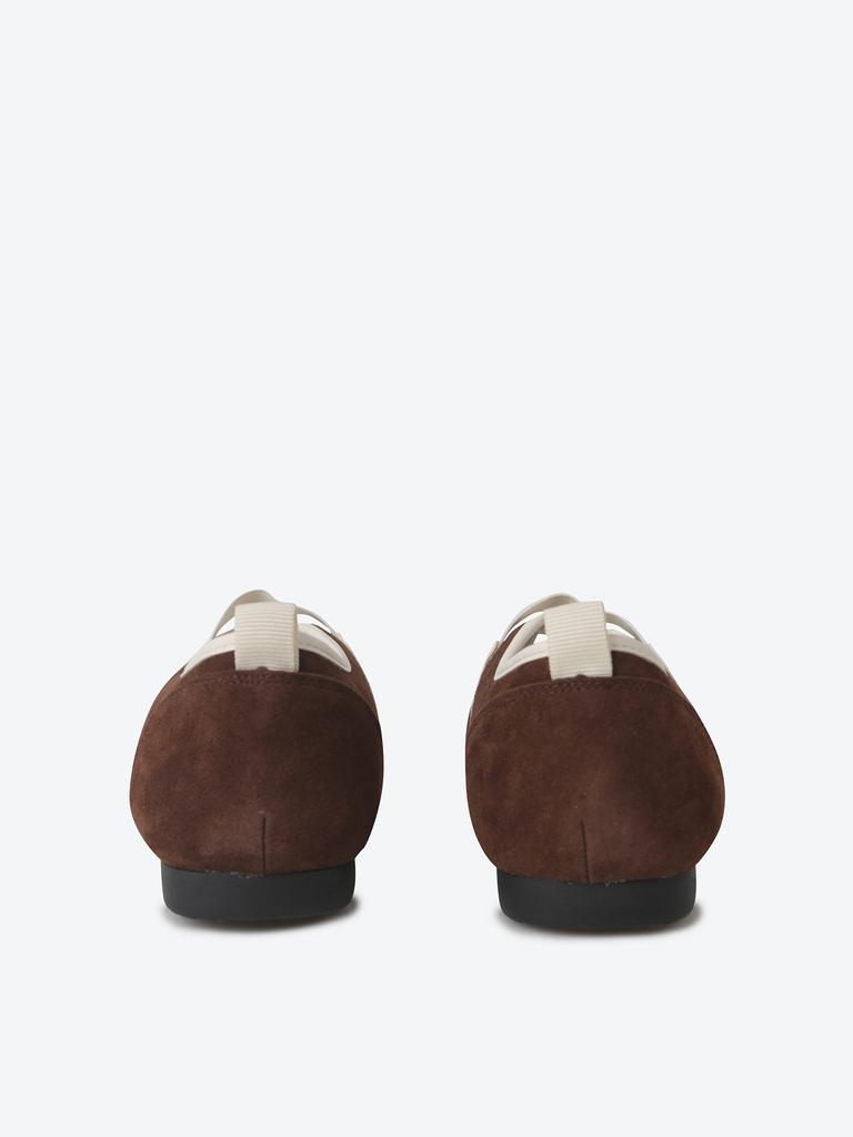 Shoopen Suede Two-Band Mary Jane Flat Sneakers Hpwpdga301