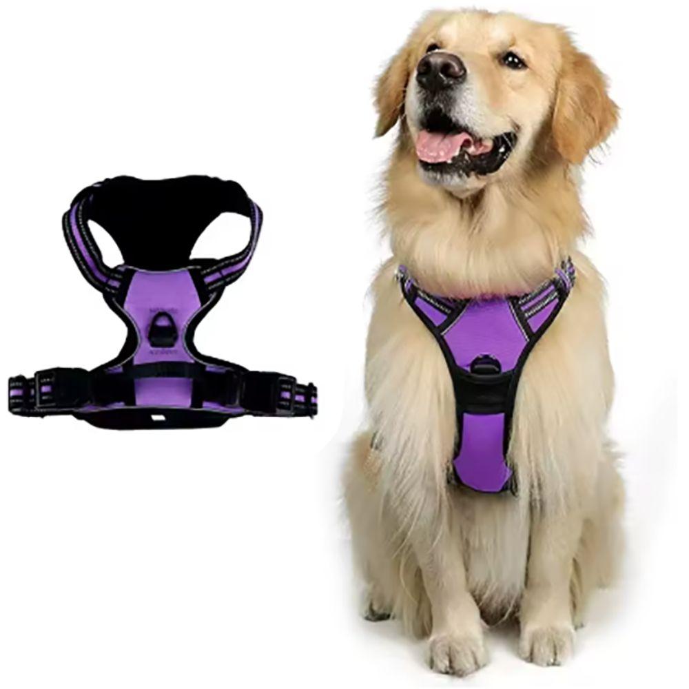 Household Reflective No Pull Dog Harness Vest Nylon Adjustable Dog Chest Strap Breathable Dog Leash Vest Walking Dog