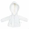 Doll Clothes Modern Design Hoodie Fashionable Miniature Buttonup Sweatshirt for Display White