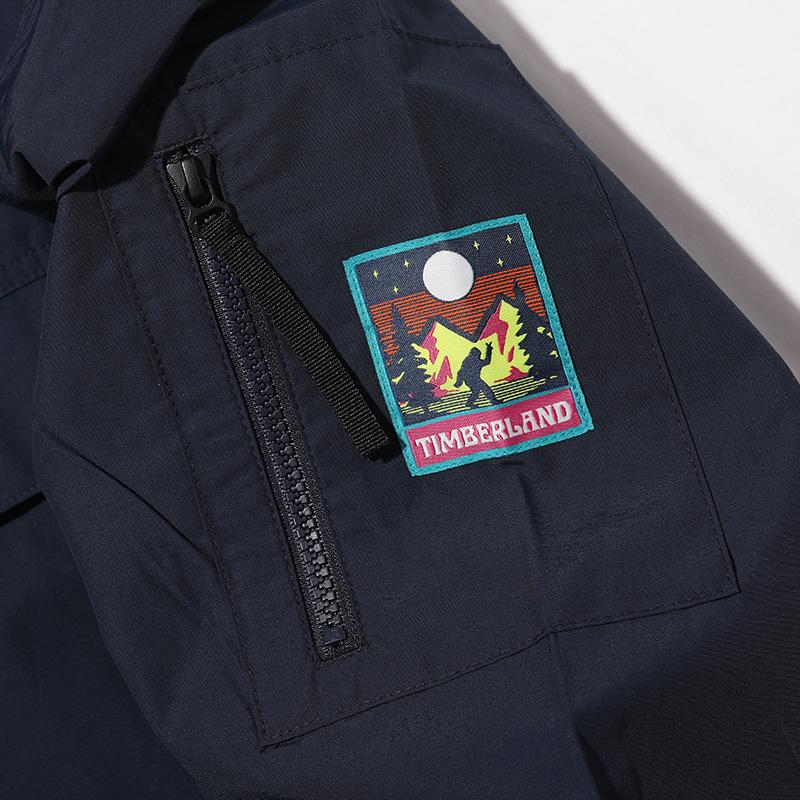 Timberland Half-Zip Pullover Design Casual Stand Collar Jacket Men jackets Navy-Blue A6Q3N-433