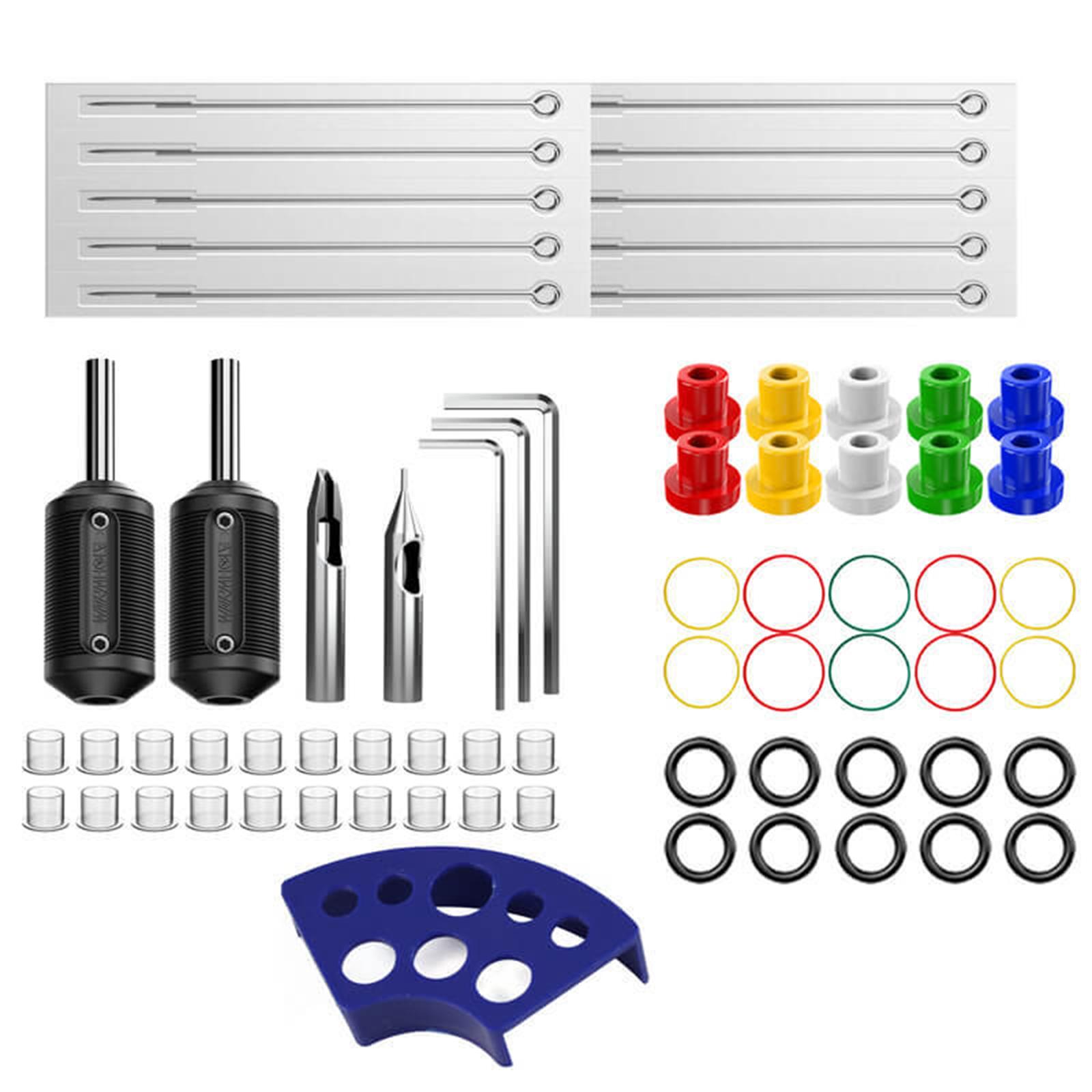 

Комплект тату-машины: 2 роторных блока питания тату-машины с иглой, педальной ручкой для татуировки