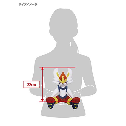Sanei Boeki Pokemon ALL STAR COLLECTION Aceburn (S) B12,5 x T17 x H22 cm Plüsch-Pokemon PP177