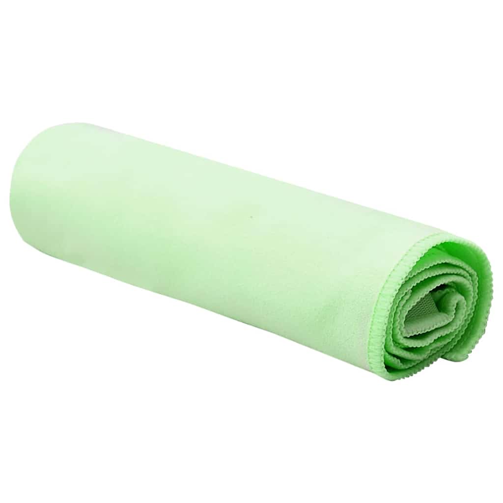 Sports Hand Towels 2 pcs Green 50 x 30 cm Polyester and Polyamide