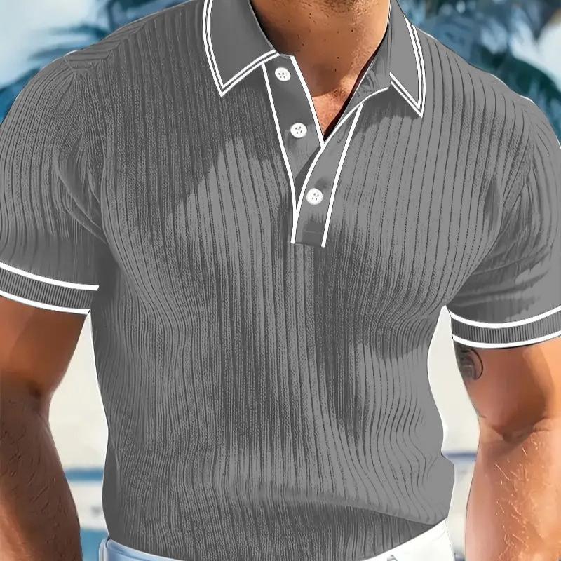 Summer new men's POLO short-sleeved casual simple versatile polo shirt