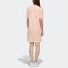 Adidas Neo T Dress With Logo Print Casual Breathable Round Neck Short Sleeve Dress Women Dresses Pink FH9316