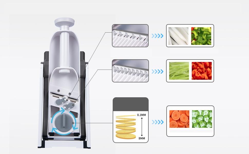 Professional fruit and vegetable slicer French fries slicer adjustable