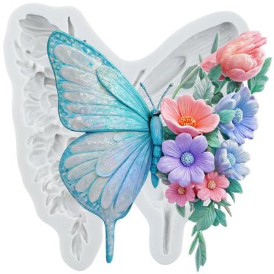 Butterfly Flower Silicone Mold Butterfly Fondant Molds Cake Decorating Tools Theme Cake Dessert Decorated Chocolate Candy Mold