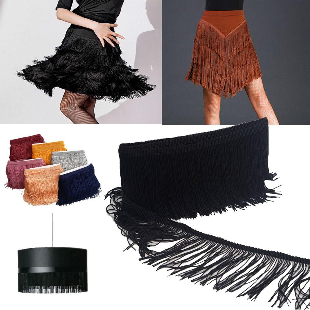 10 Yards Solid color Fringe Trim Polyester Tassel Trim Chain Tassel Ribbon  Clothing Decor