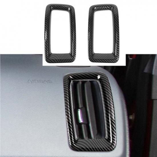 Carbon Fiber ABS Side Air Vent Outlet Cover Trim for Chevy Colorado/Canyon 2014+