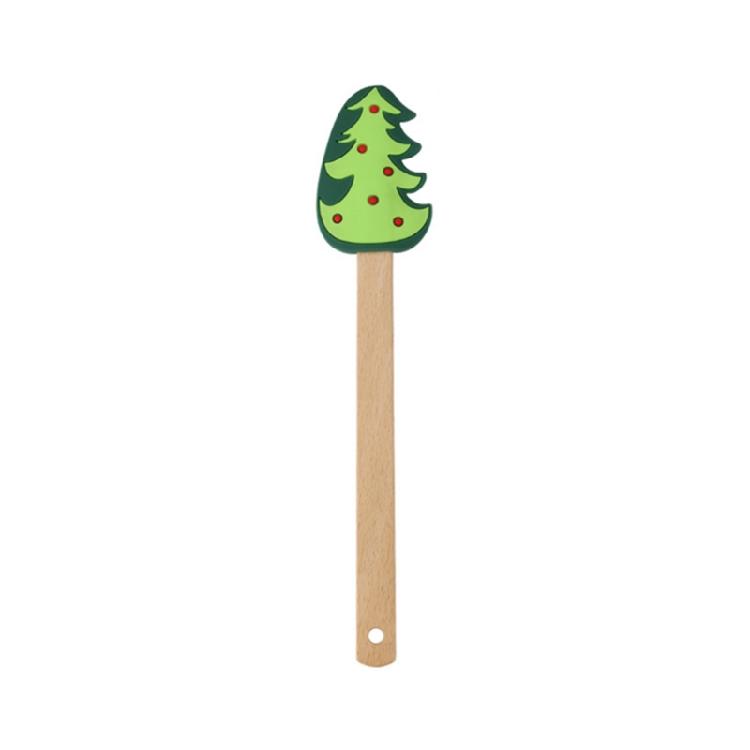 

Non-Stick Spatula Xmas Theme Snowman Santa Claus Tree Shape For Baking Tools