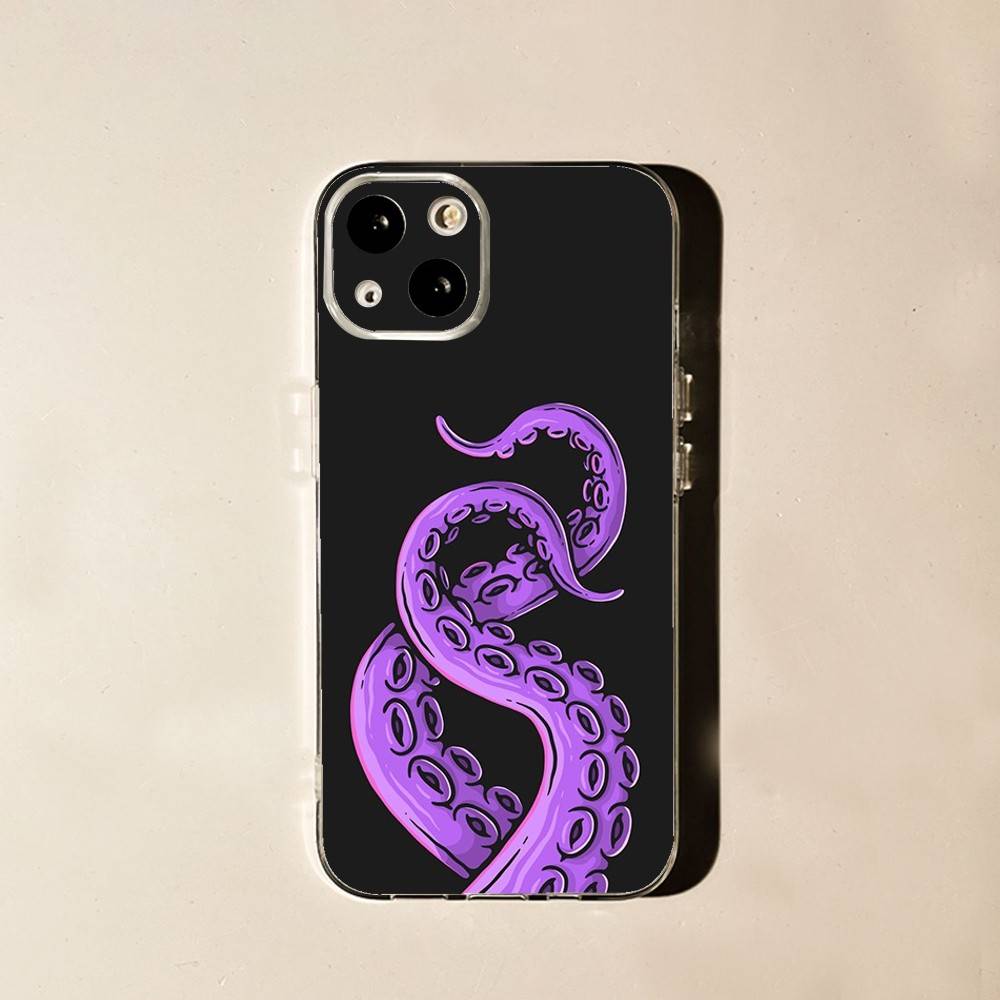 

Marine Life Ocean Octopus Phone Case For iPhone 16,15,14,13,12,11 Plus,Pro,Max,XR,XS,X,7,8 Plus,SE,Mini Soft Transparent Cover iPhone13