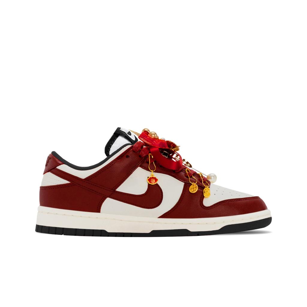 Nike Dunk Box, Wedding Shoes, Auspicious Dragon And Phoenix Cushioning Abrasion Resistant Low Top Skateboard Shoes DD1391-100(Team2364-S-BOX)