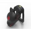 A new arrival dog head chastity cage adult sex toy with lock nylon rubber chastity cage with 4 rings.
