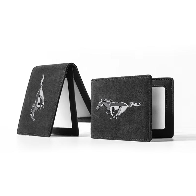 Car Driver License Cover Suede Anti-Fur Car Driving Documents For Ford Mustang Universal Big Size Mustang Shelby GT Car Accessories