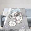 Cute Momonga C-Chiikawa Cartoon Blanket Velvet Textile Decor   Multifunction Soft Throw Blanket for Bedding Bedroom Rug Piece