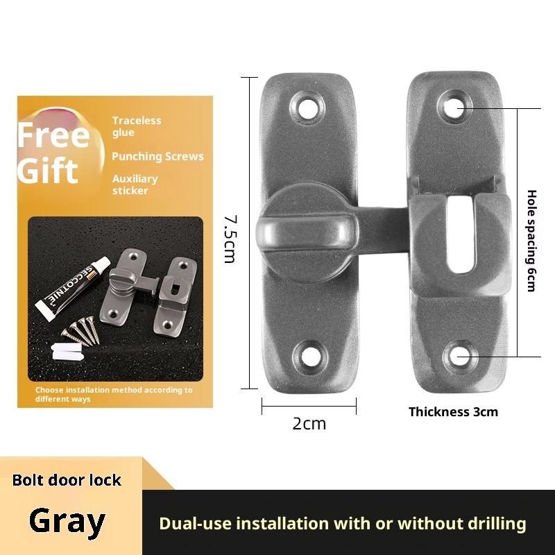 Door Lock Zinc Alloy 90 Degree Sliding Door Latch Heavy Duty Barn Gate Bolt Protect Privacy Cabinet Closet