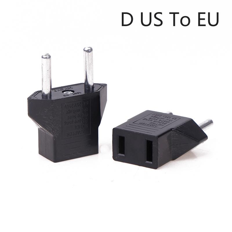 2Pcs European Us Au Eu Us To Eu/Eu To Us Plug Adapter Euro Travel Power Adapter Plug Outlet Converter Socket
