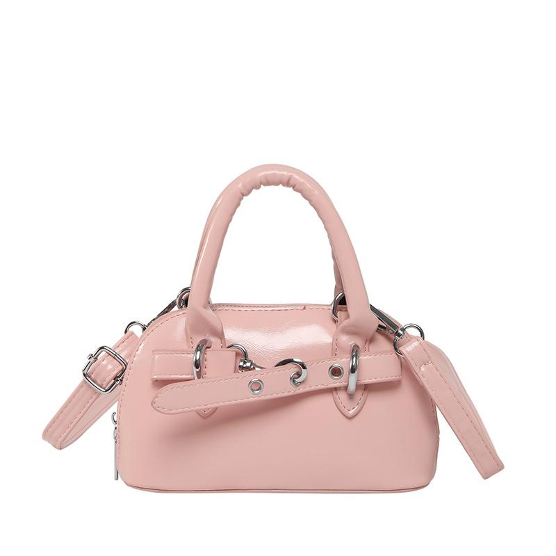 

2025 Premium Spice Girl Style Simple Portable Shell Bag Niche Design Versatile Commuter Temperament Messenger Bag Women розовый