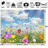 Multi-functional spring garden background cloth with flowers and butterflies - family gatherings