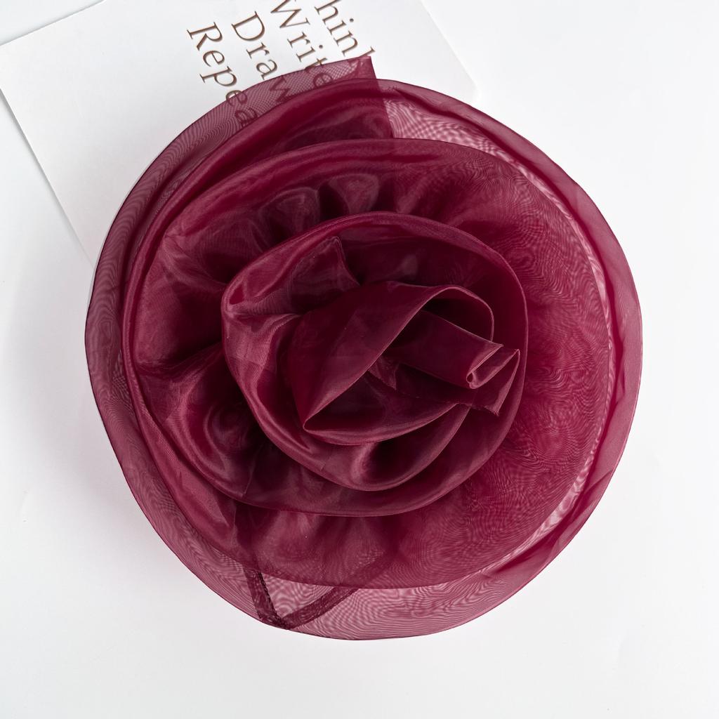 Color Organza Three-Dimensional Flower Corsage Decorative Cloth Sticker Handmade Diy Jewelry Accessories Simulated Flower Clothing Accessories