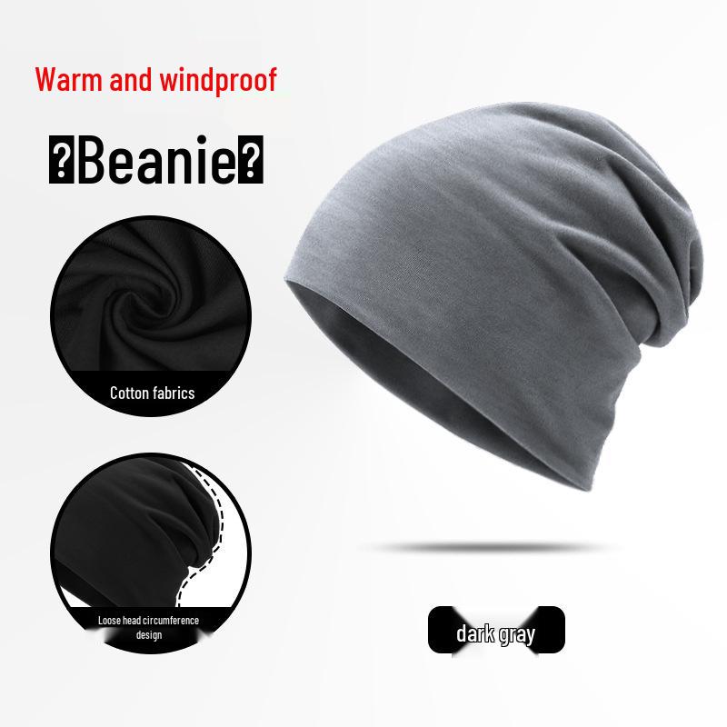 Pure Cotton Windproof Postpartum Hat - Breathable, Solid Color, Warm, for Outdoor Cycling and Sports