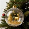3D Wildlife Animal Christmas Ornaments Clear Plastic Xmas Ball Ornament Christmas