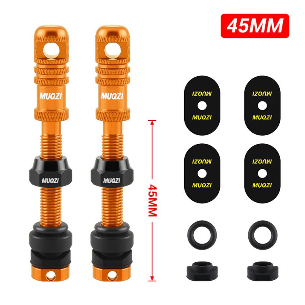 Aluminum Alloy Presta Valve Kit 45mm Length Bicycle Air Nozzle Bicycle Accessories