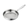 20cm Stainless Steel Hammered Texture Frying Pan Nonstick Surface Without Lid Suitable for Various Cooking Methods Durable Handle