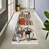 Long Vintage Tribal Geometric Runner Area Rug Carpet, Non Slip Floor Mat Washable Kitchen Floor Mat, Durable Runner Rug