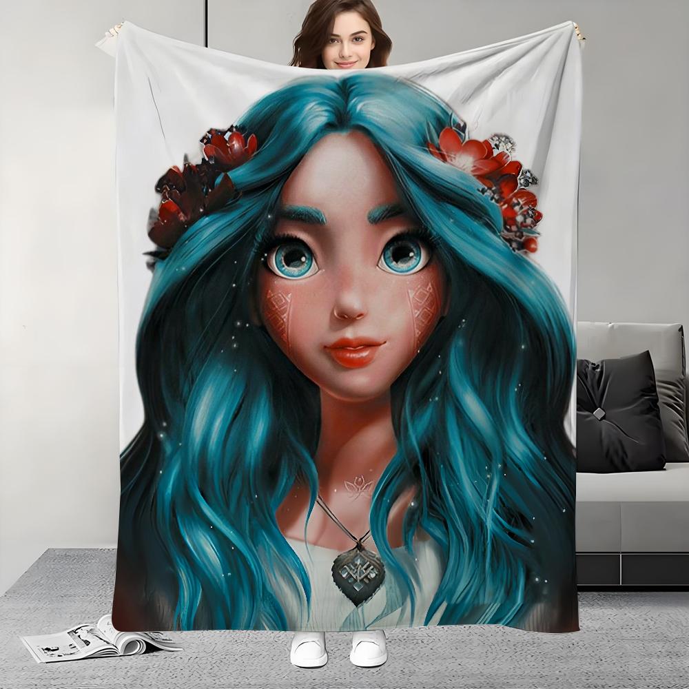 

Cartoon Film Mavka The Forest Song Blanket Design Lightweight For Dorms, Naps, Living Room, Office,Sofa,All-Season 75x90cm