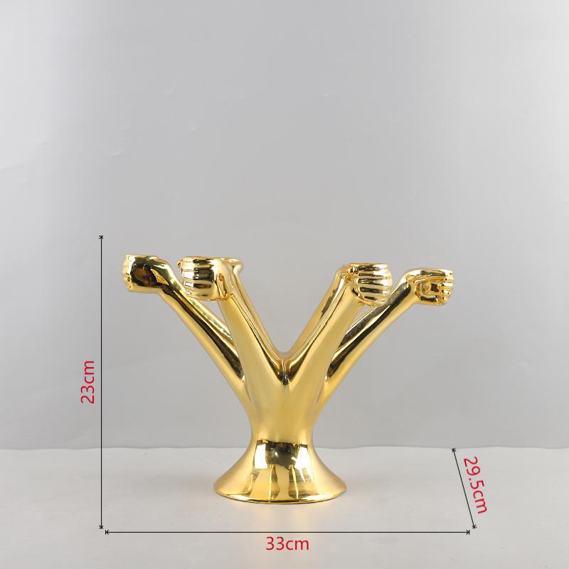 

Golden Resin Wrist Palm Candle Holder, Restaurant and Hotel Decoration Candle Holder, Living Room Desktop Decoration Ornament