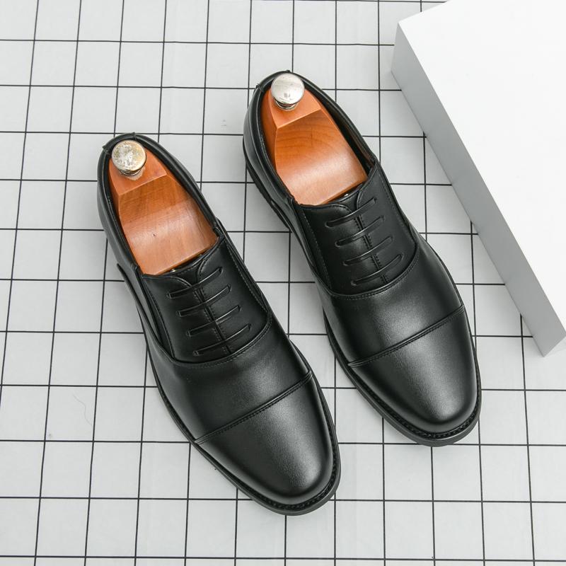 Men Shoes Business Formal Leather Shoes Lace-up Comfortable and Breathable Office Shoes Wedding Banquet Shoes Men Sizes 38-46