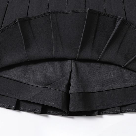 Fusta mini pentru femei în talie Fusta în formă de A Culoare uni cu pantaloni scurți Căptușeală Fusta scurtă înaltă elastică Versatilă