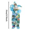 Handcrafts Ceramic Clown Doll with Vibrancy Costume Poseable Design Decorative Figure Doll For Holiday Office Decoration