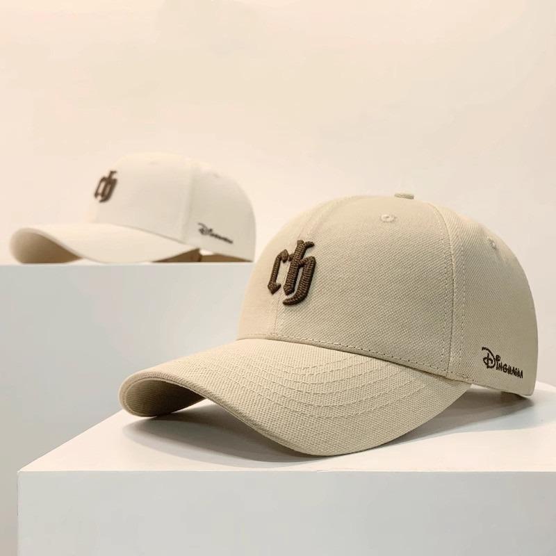 Hard top baseball cap women's enlarged and deepened head circumference peaked cap men's face small wide brim hat summer
