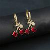 Vintage Cherry Ear Jewelry Women Earring Stylish Women Wedding Earrings Ears Pendant Comfortable Wearing for Woman