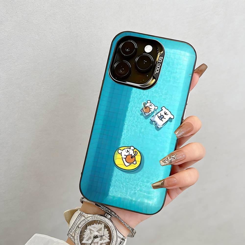 Beautiful cartoon Phone Case For iPhone 17,16,15,14,13,12,11 Plus,Pro Max,XS,Colorful Silver Phone case Funda Cover