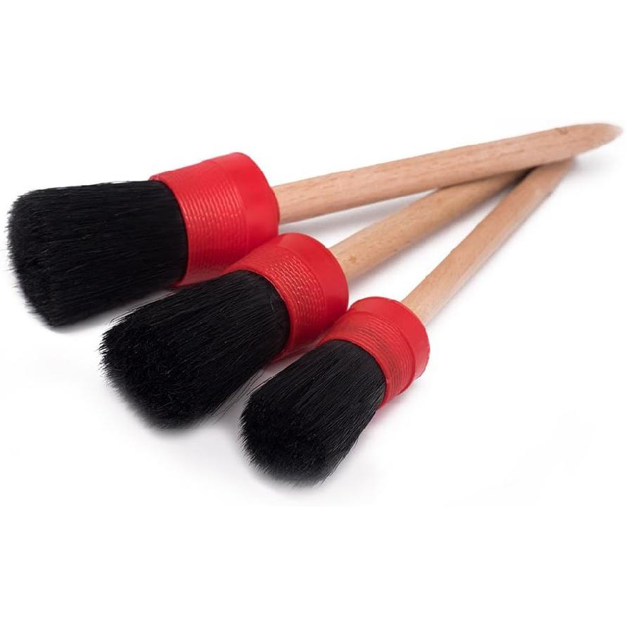 

Premium Detail Brush for Wheels, Interior, Leather, Trim - Set of 3