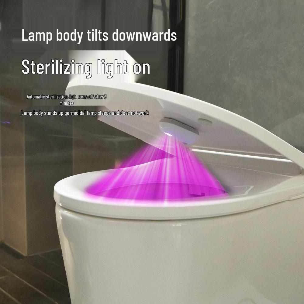 

Автоматическая лампа для стерилизации туалета фиолетовым светом - Водонепроницаемая, мягкий ночник с датчиком автоматического включения и простой установкой. Warm Light 0.76W, Germicidal Lamp 0.8W