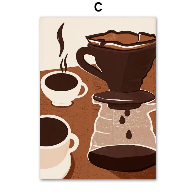 Fashion Girl Book Coffee Cup Life Wall Art Canvas Painting Abstract Posters And Prints Hotel Cafe Wall Picture Indoor Room Decor