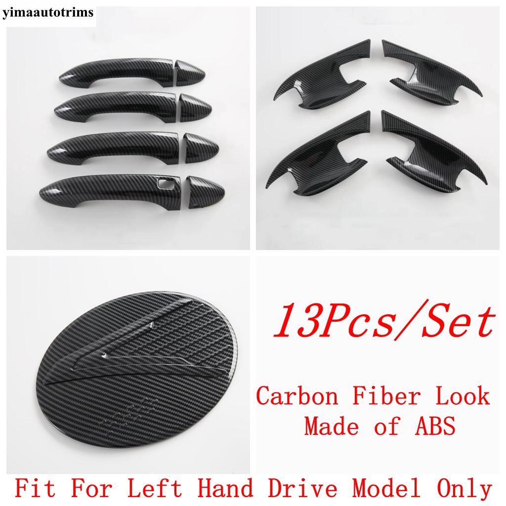 Car Outer Door Handle Bowl / Fuel Oil Tank Cap Decoration Cover Trim For OMODA C5  2024 2025 ABS Carbon Fiber Accessories