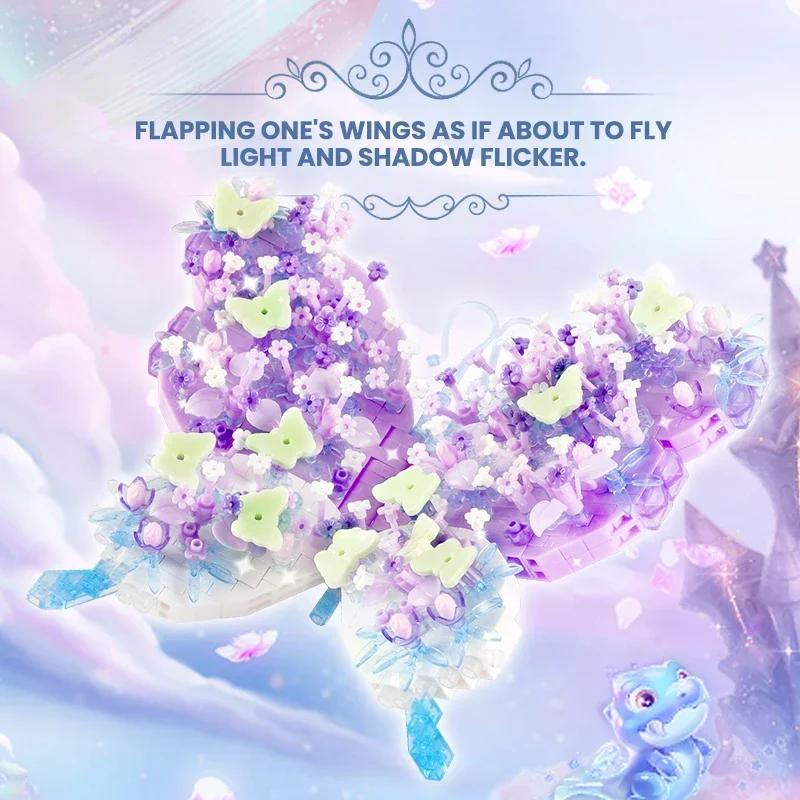 Non-Toxic Dream Butterfly Model Assembly Building Blocks Diy Fantasy Picture Frame Ornaments Home Decorations Kids Toys Gifts For Children