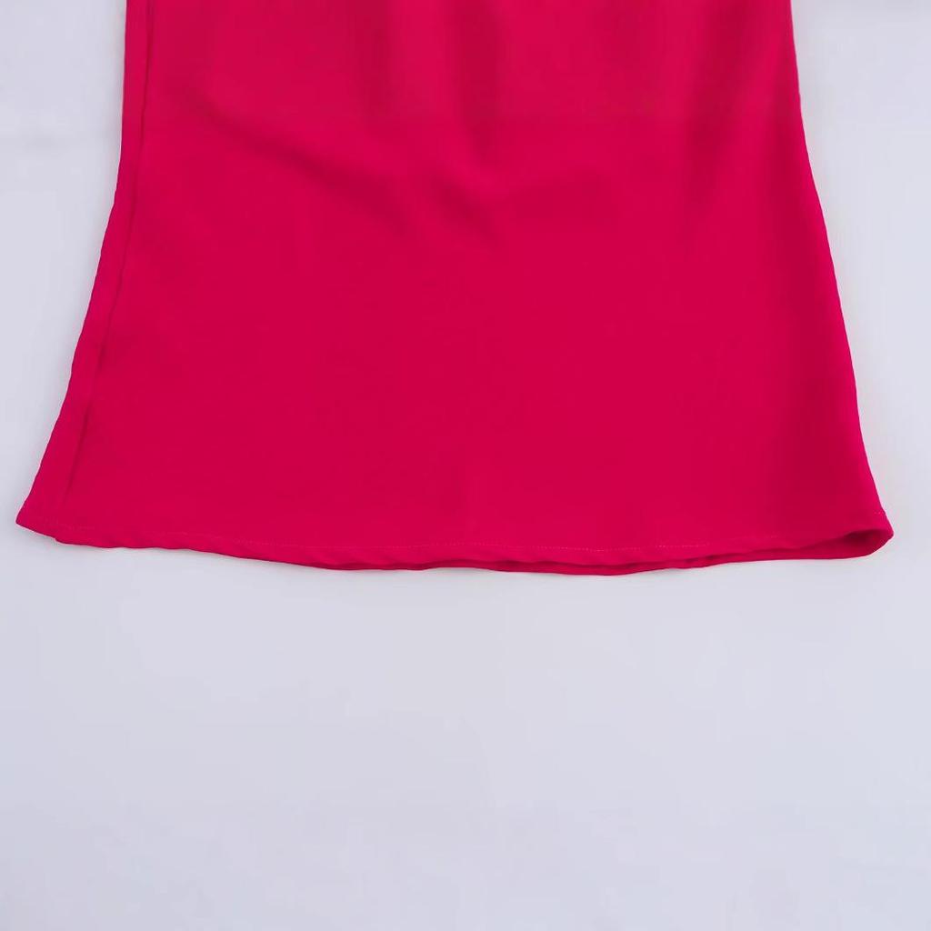 2025 Spring Women's European & American Style Fashionable Gold-Embellished Sleeveless Top