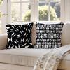 Black And White Abstract Print Pillow Case Anti-dustmite Pillowcase Invisible Zipper Silky Short Plush Sofa Cushion Cover