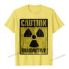 Grunge Caution Radioactive Tshirts for Men Camisas 2023 New Design Funny Top T-Shirts Printed Tops Tees Cotton